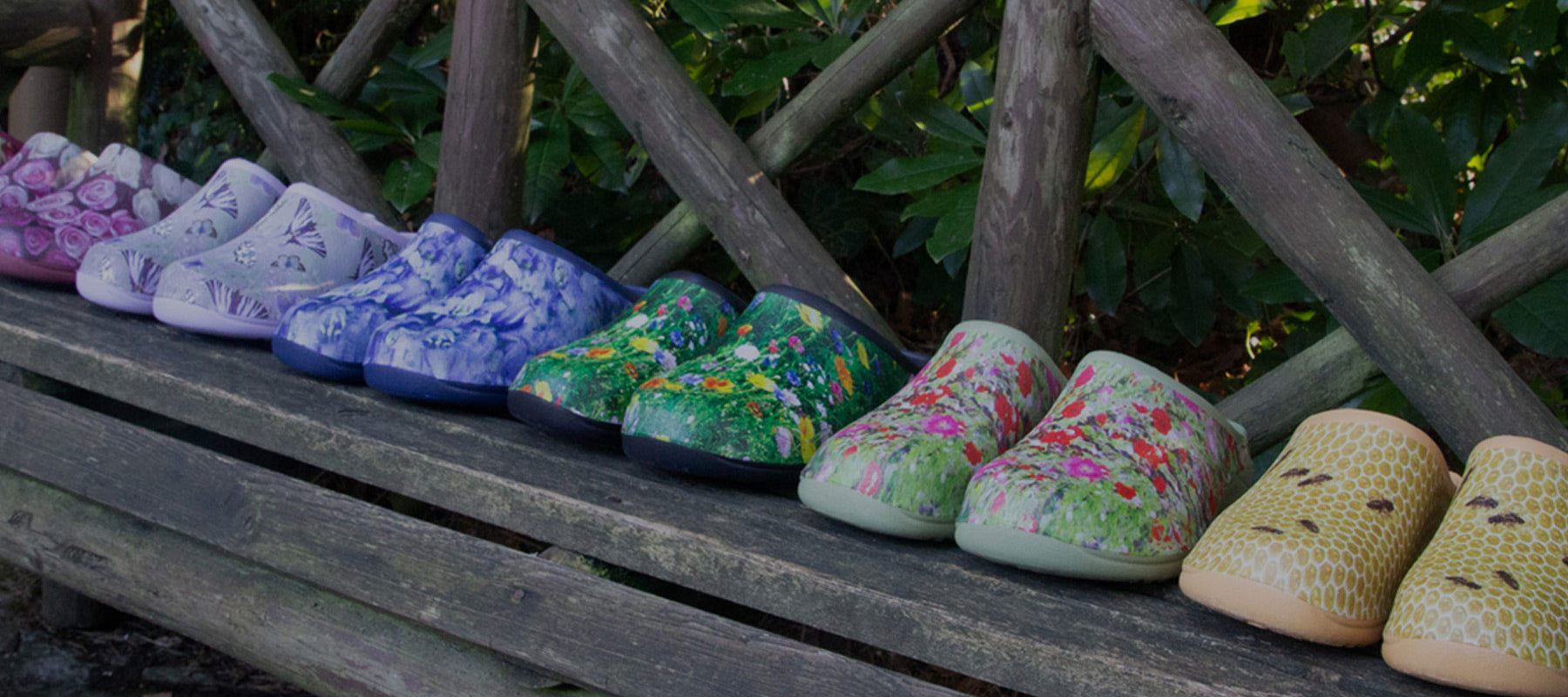 Ladies Backdoorshoes garden clogs colourful shoes