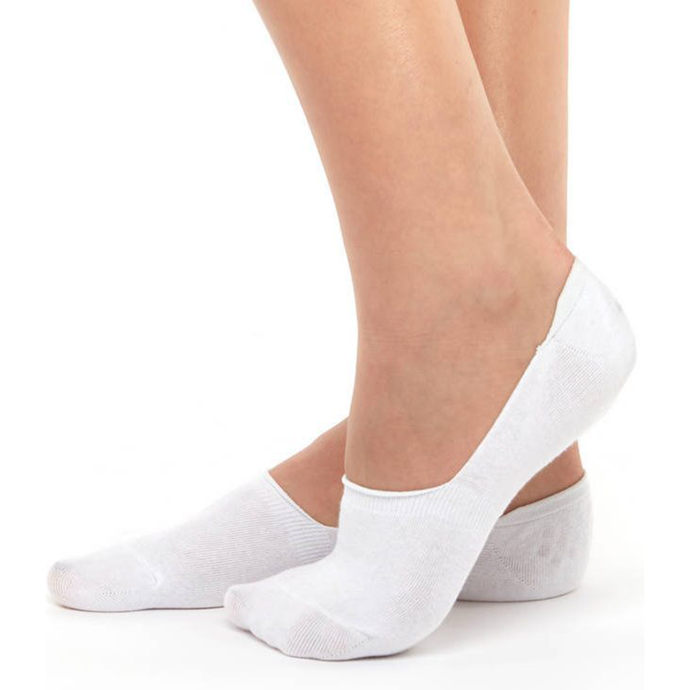 Ladies White Bamboo Socks - 6 Pairs