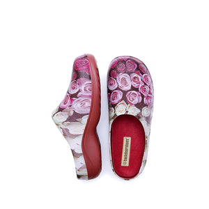 Nostalgia Rose garden clogs red sole garden shoes