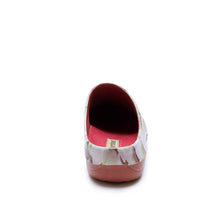 Load image into Gallery viewer, Nostalgia Rose garden clogs red sole garden shoes