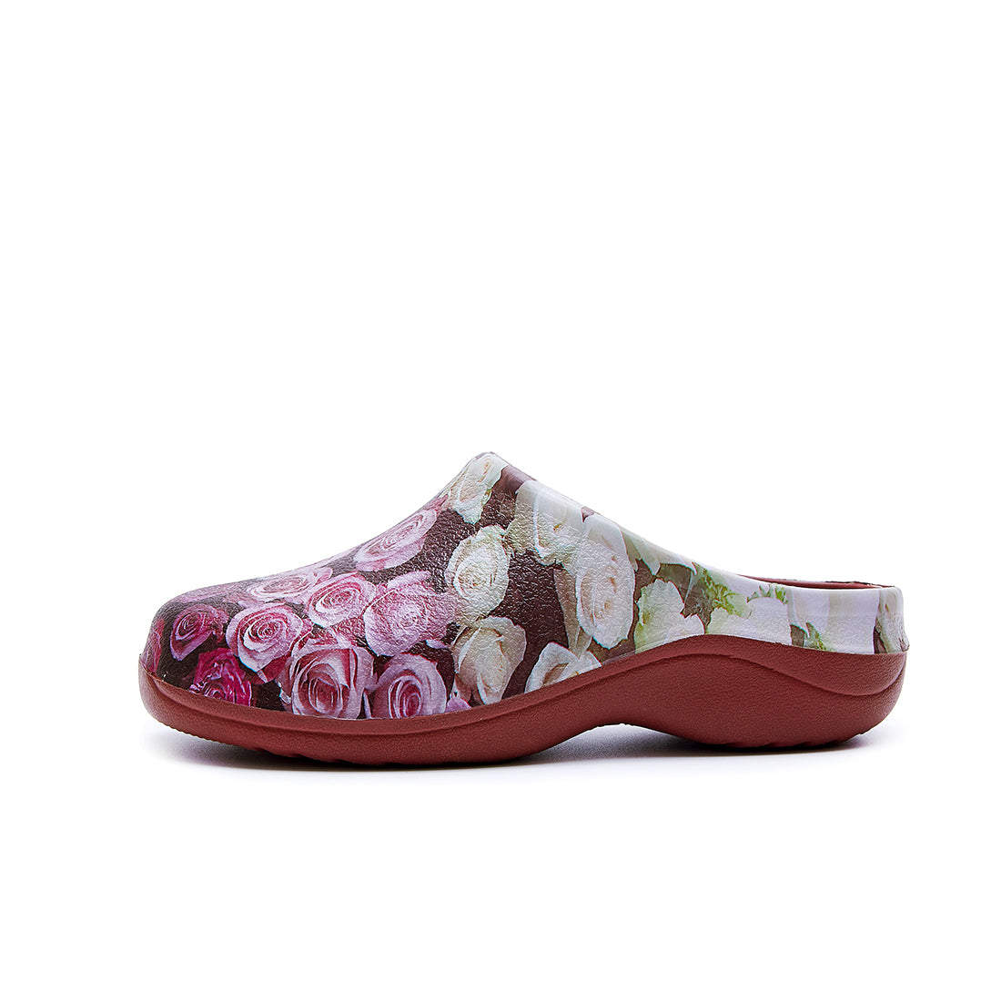 Nostalgia Rose garden clogs red sole garden shoes