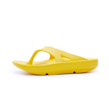 Load image into Gallery viewer, Lemon yellow bright supersole comfortable recovery flip flops
