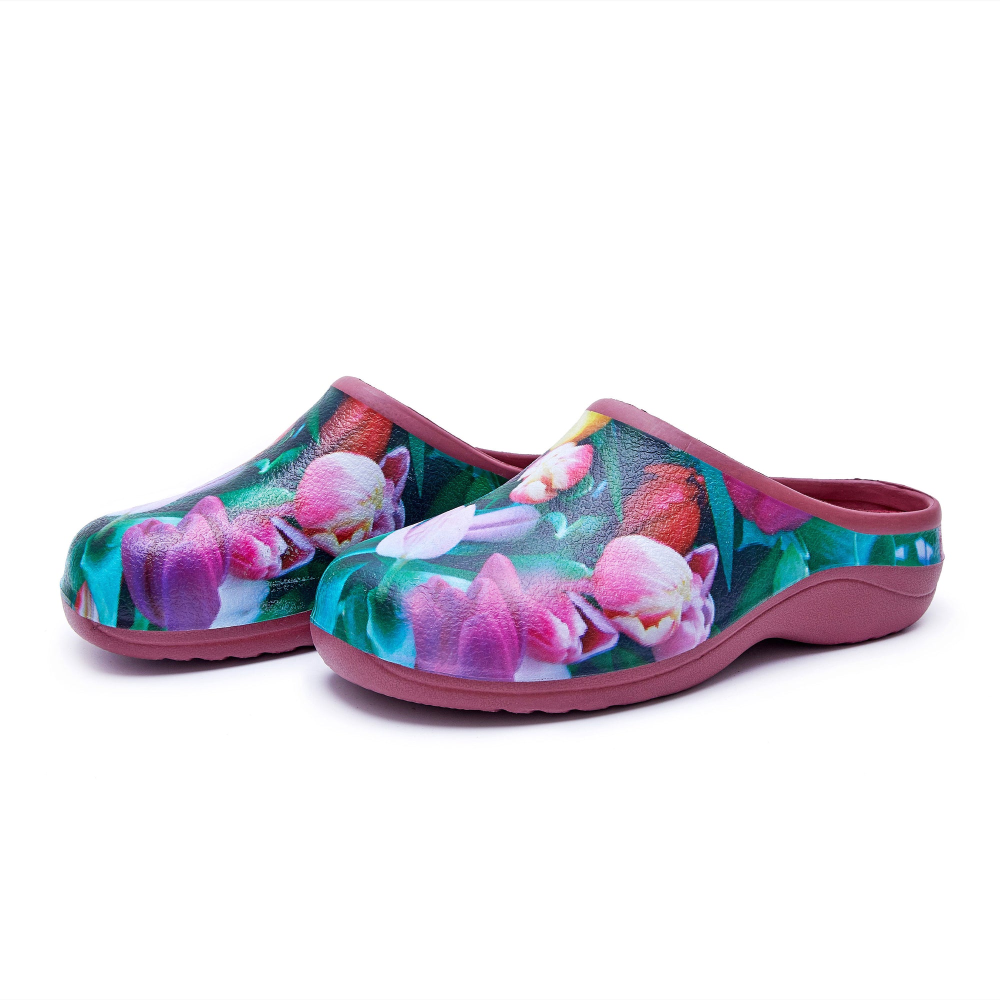 Tulip and Vieux Rose Garden Clogs Backdoorshoes®