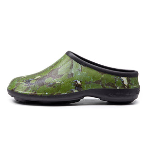 Green Camo Chunky Tread Clogs