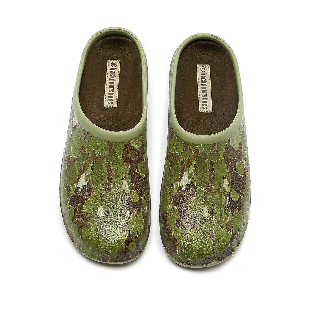 Green Camo Ladies Garden Clogs Backdoorshoes®