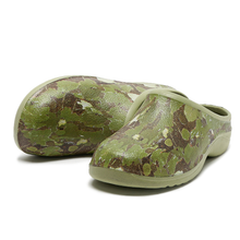 Load image into Gallery viewer, Green Camo Ladies Garden Clogs Backdoorshoes®
