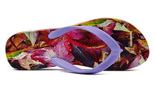 Load image into Gallery viewer, Autumn Leaves Ladies Flip Flops