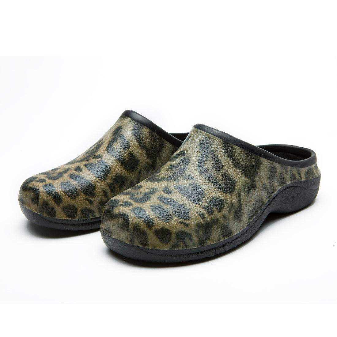 Leopard Garden Clogs Backdoorshoes® - CLEARANCE available in UK sizes 4,5 &amp; 7 only