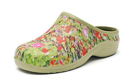 Poppy Explosion Garden Clogs Backdoorshoes® – Backdoorshoes Ltd