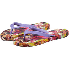 Load image into Gallery viewer, Autumn Leaves Ladies Flip Flops