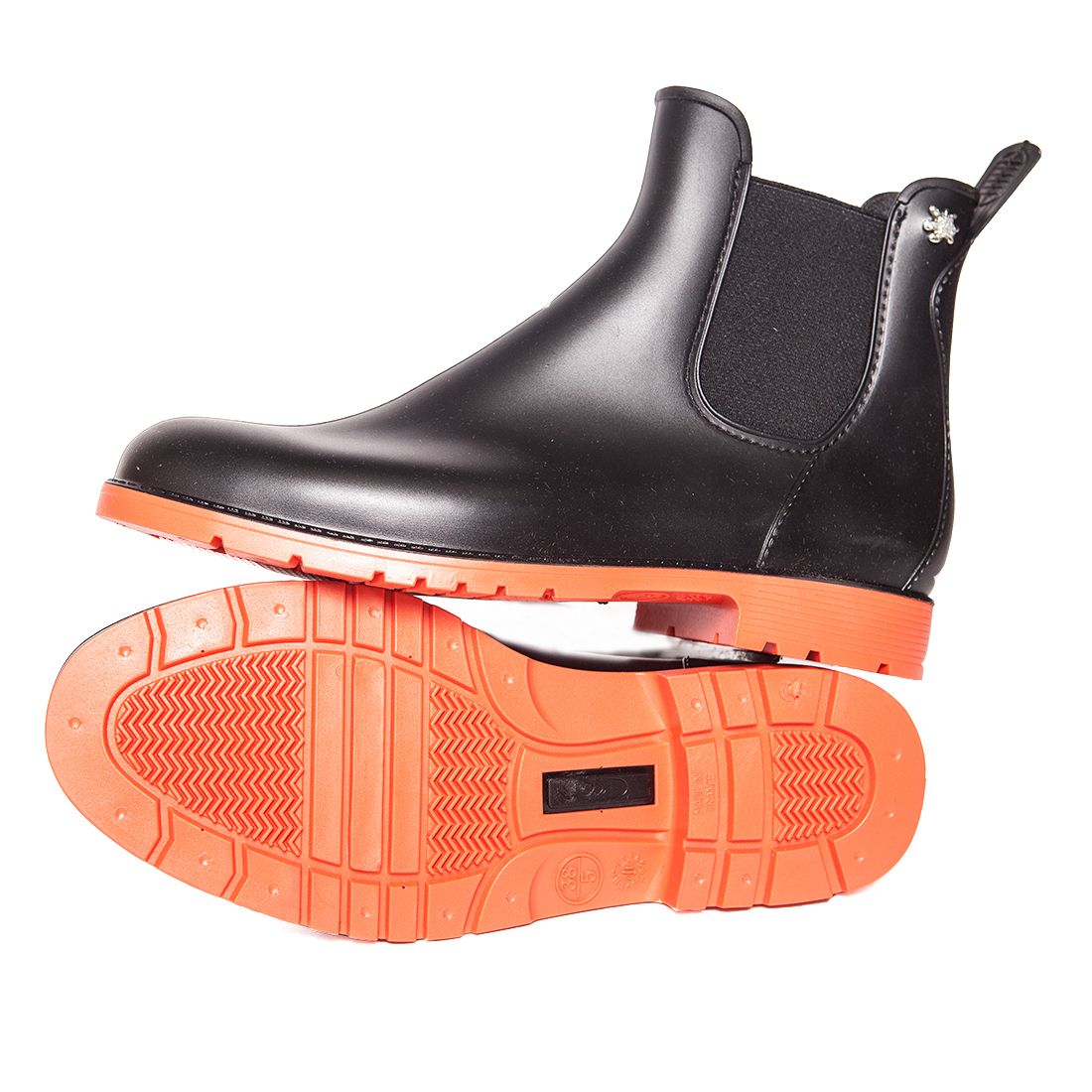 Jumpy Chelsea Boot  - Noir & Orange